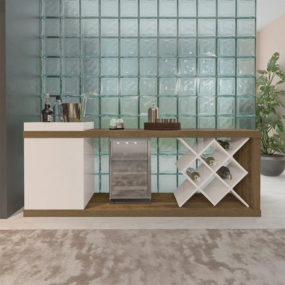 Rack Bar até 60″ Madrid Pinho/Off White – ARTELY