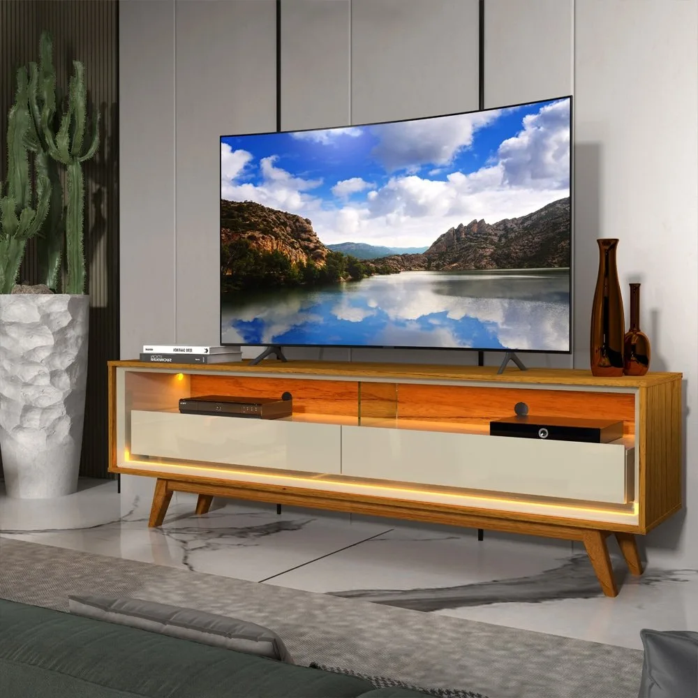 Rack até 65″ Requinte 172 Naturale/Off White – GELIUS