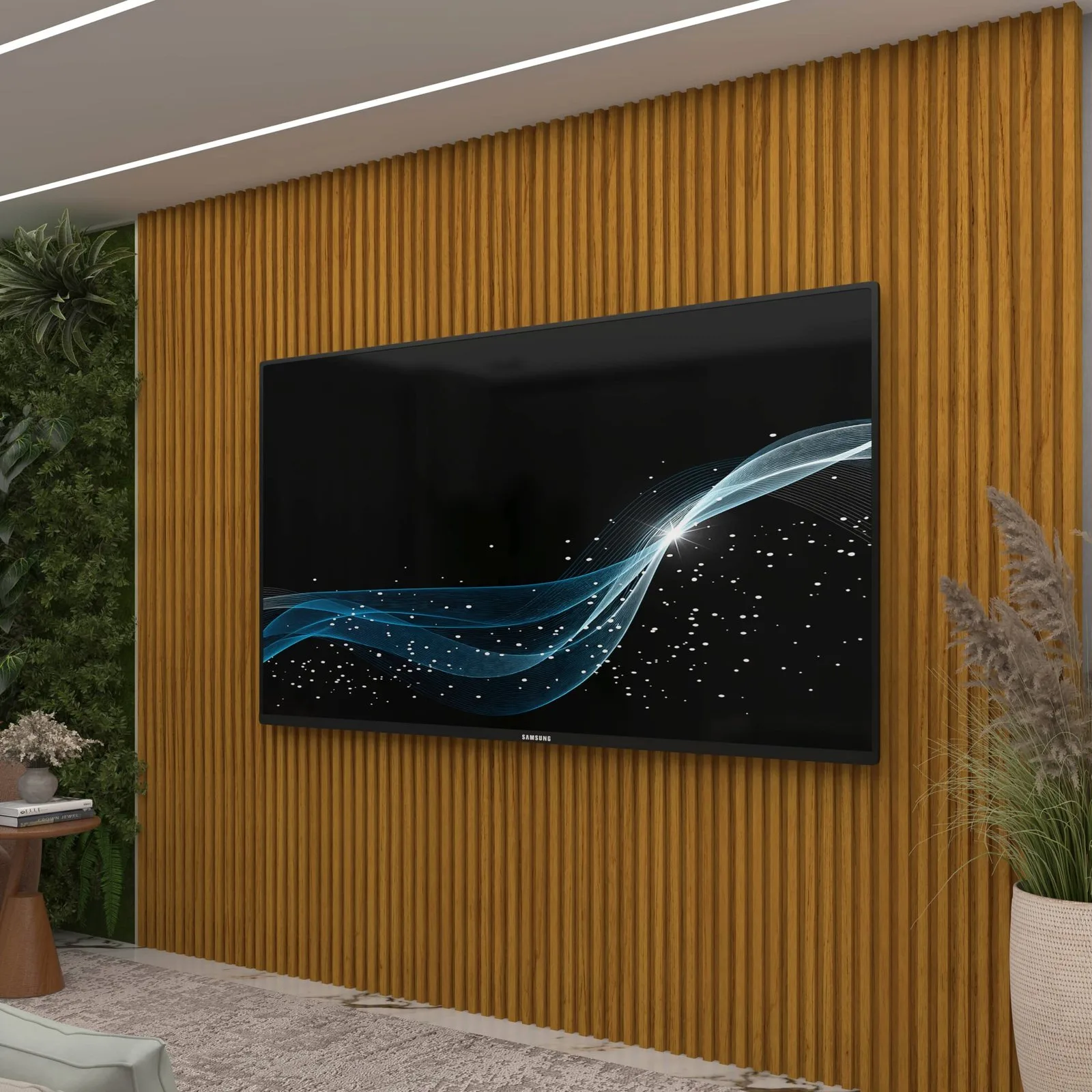 Painel até 85″ Supremo Ripado 218 Naturale – GELIUS