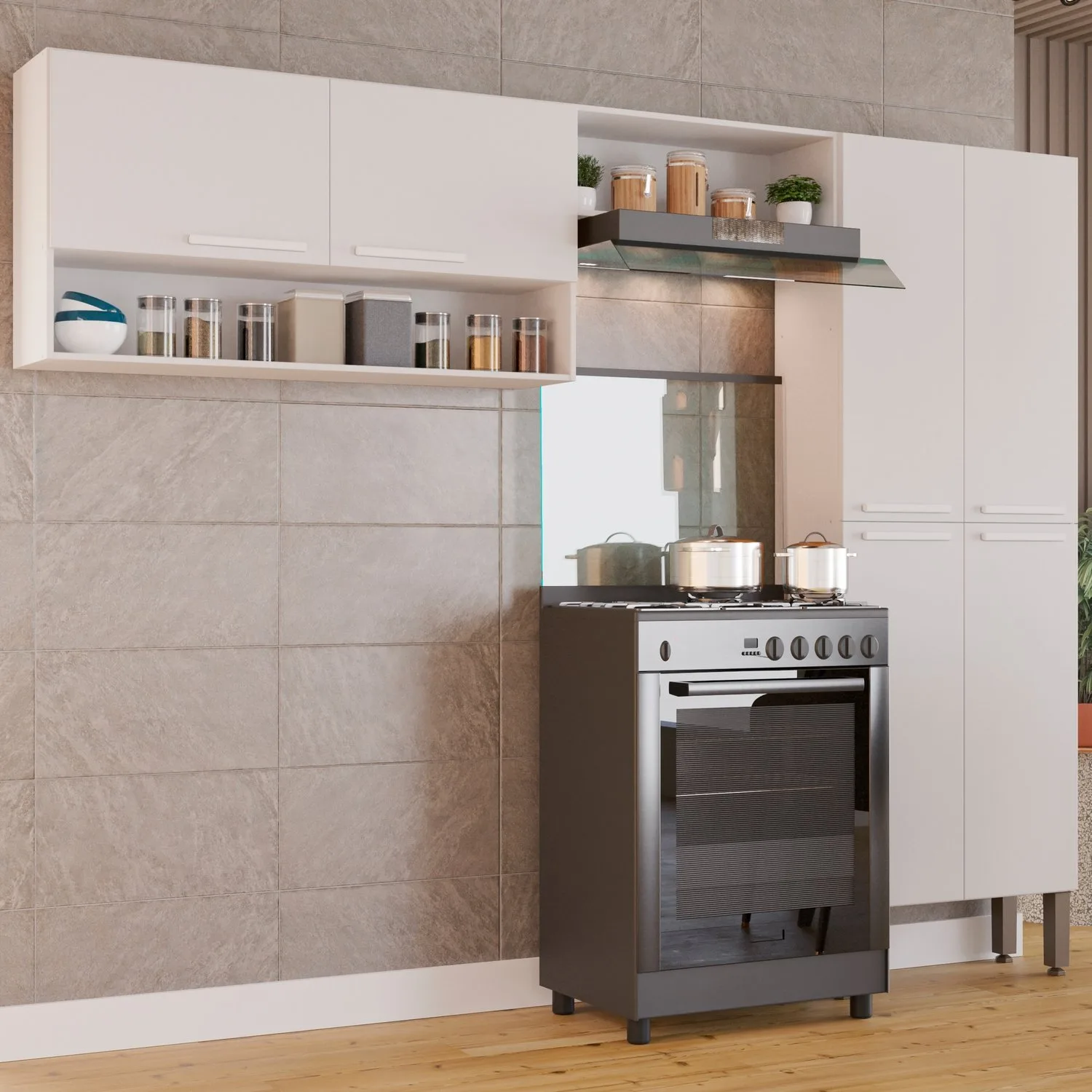 Cozinha 3 Peças Madri Branco – SALLÊTO