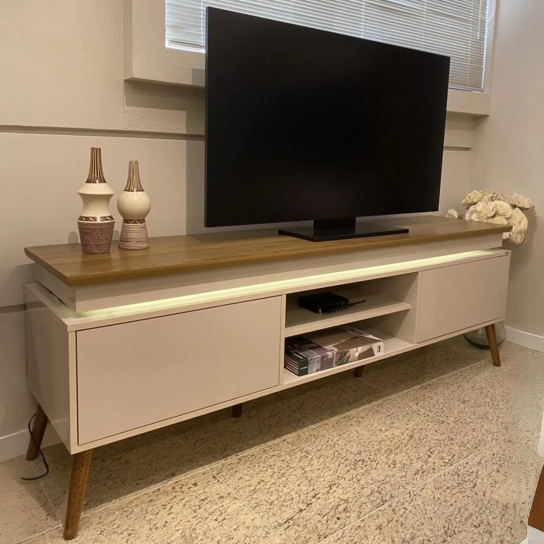 Rack até 75″ Lumina Pinho/Off White – ARTELY