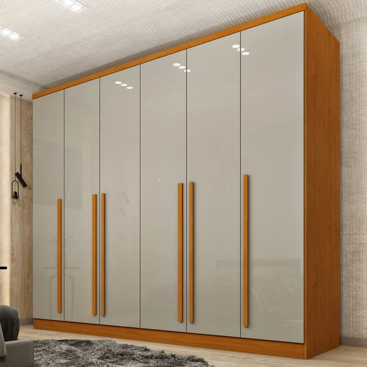 Guarda-Roupa Sevila/Aracena 2,70 m Cinamomo/Off White – Tcil