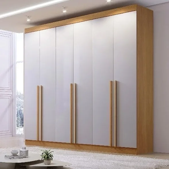 Guarda-Roupa 6 Portas Milano 2,20 m Cinamomo/Off White – D’DORO