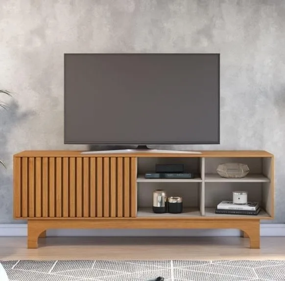 Rack até 70″ Sereno Cinamomo/Off White – JCM MOVELARIA