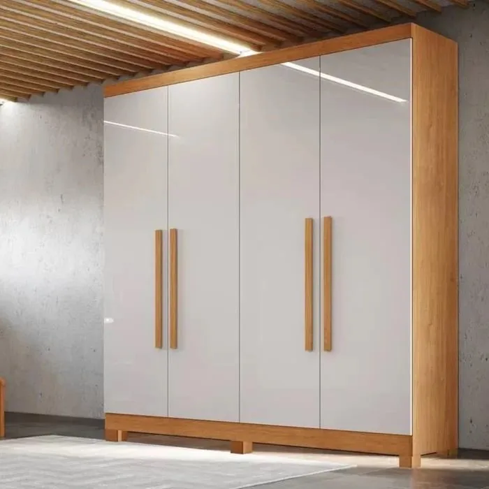 Guarda-Roupa 4 Portas Sergipe 1,20 m Nature/Off White – BIANCHI