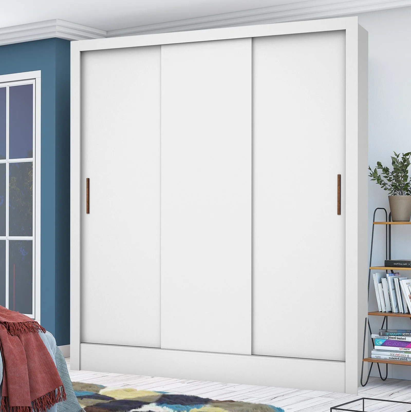 Guarda-Roupa 3 Portas Dubai/Santiago (Sem espelho) 1,79 m Branco – CARIOCA MÓVEIS