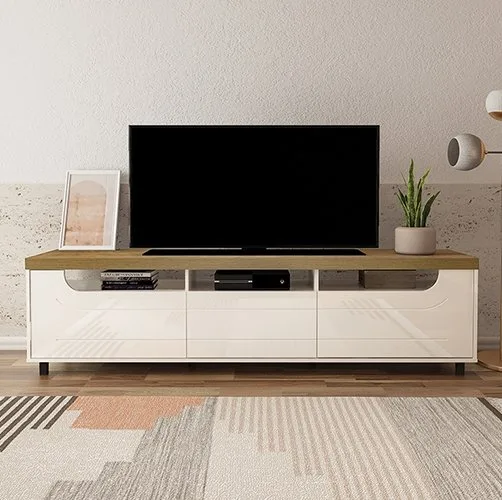 Rack até 75″ Mercury Pinho/Off White – ARTELY