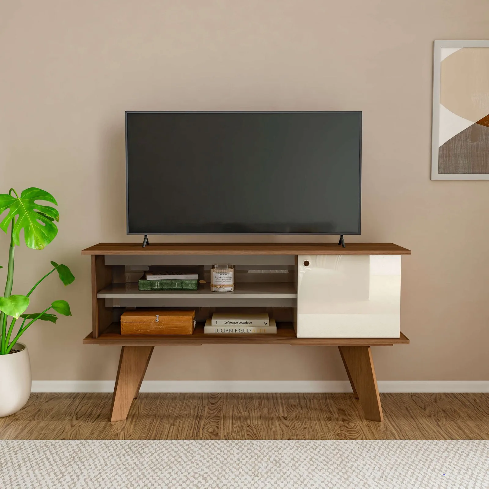 Rack até 50″ Frank Cinamomo/Off White – ARTELY