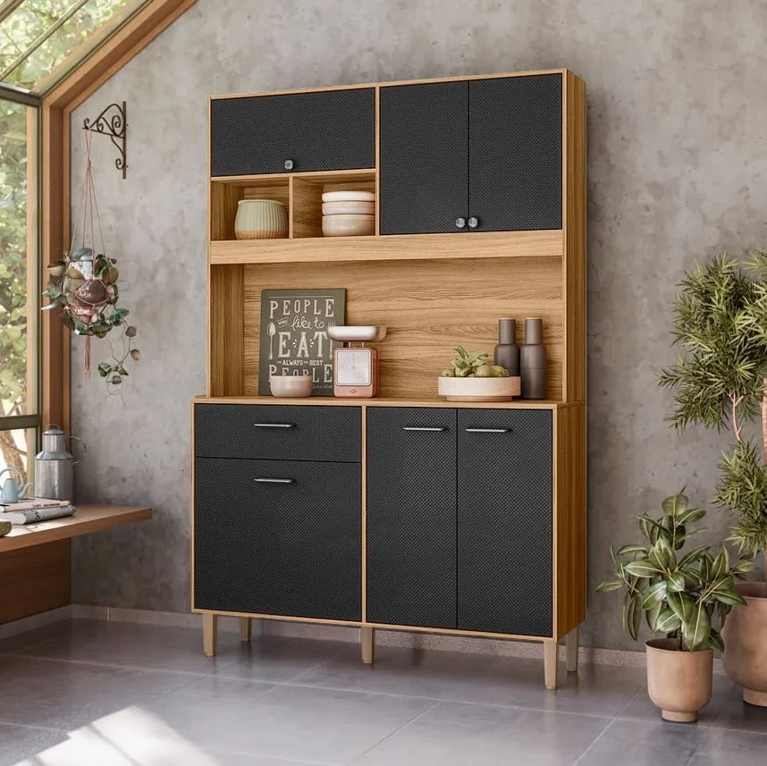 Kit Cozinha Erva Doce 120 Freijó/Preto Esfera – NICIOLI