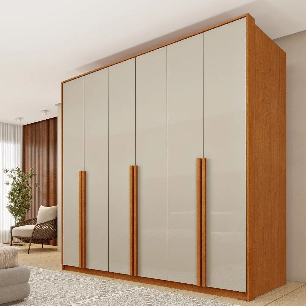 Guarda-Roupa 6 Portas Master 2,01 m Cinamomo/Off White – TCIL
