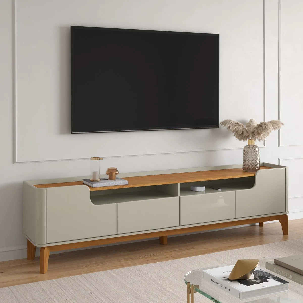 Rack até 75″ Flip 2.2 Cinamono/Off White – PATRIMAR