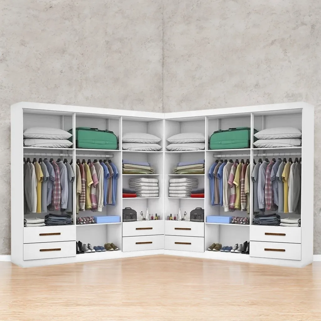 Closet Hércules 1,77 m x 1, 77 m Branco – CARIOCA MÓVEIS