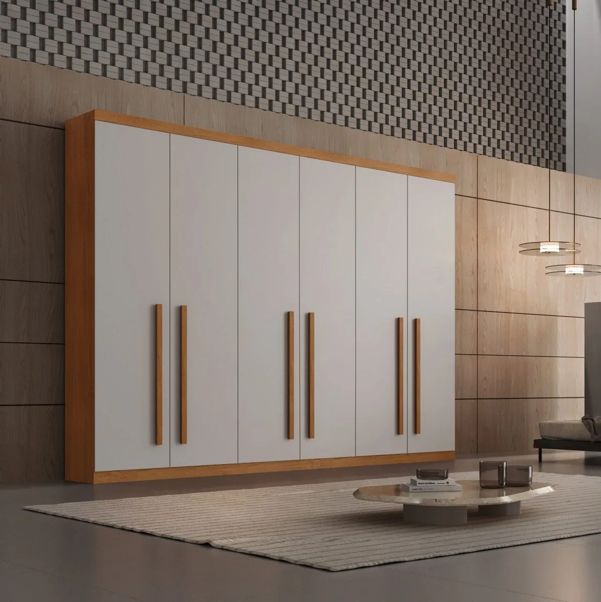 Guarda-Roupa 6 Portas Pernambuco 2,73 m Naturale/Off White – RUFATO