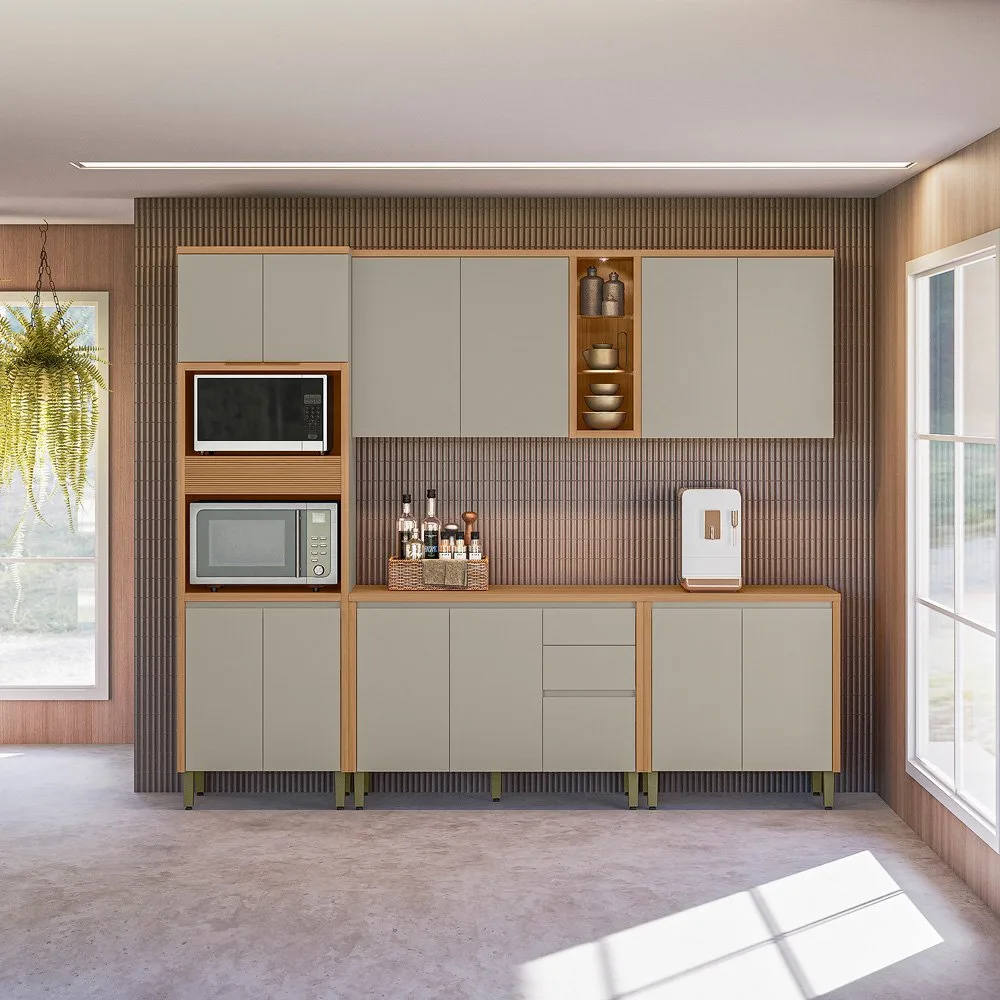 Cozinha 5 Peças Allure Jequitibá/Gris Fosco – LINEA BRASIL