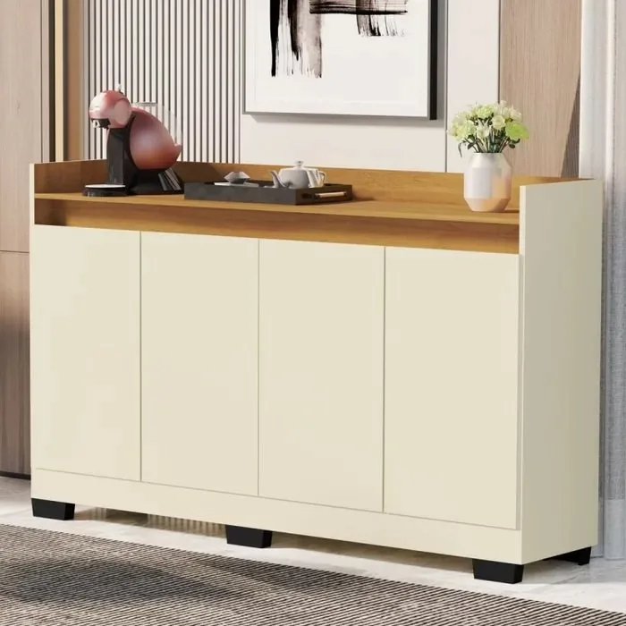 Buffet 4 Portas Real Pérola/Mel – MÓVEIS PRIMUS