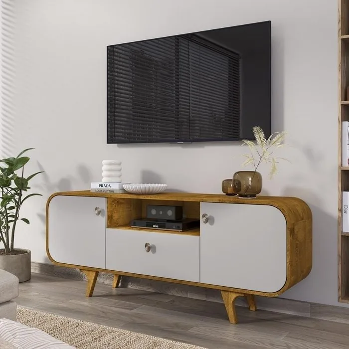 Rack até 75″ Noronha Naturale/Off White – BECHARA