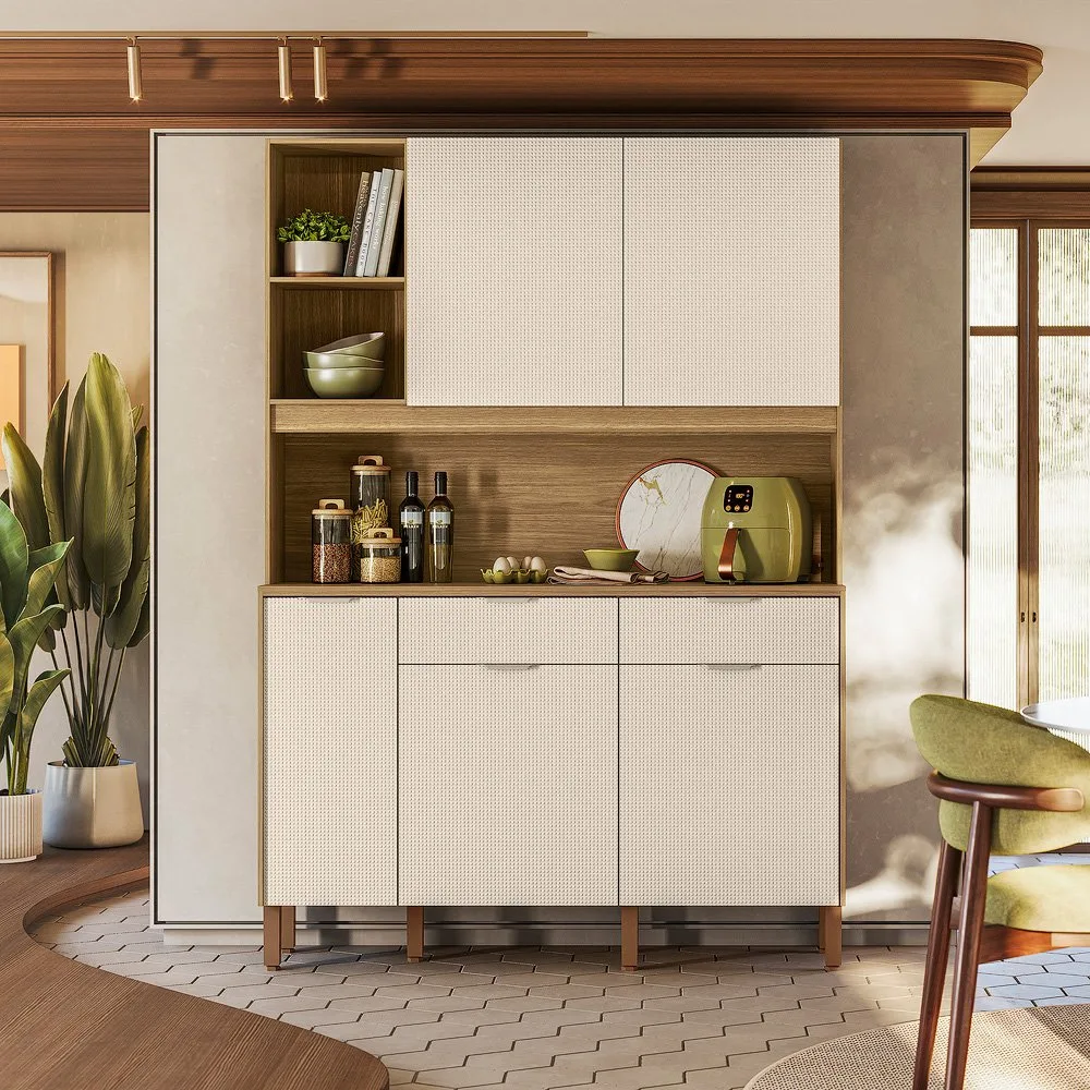 Kit Cozinha Flora 1,447 m Freijó/Soft – KIT’S PARANÁ