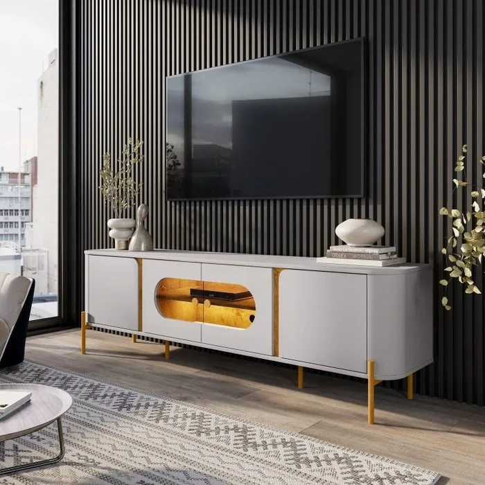 Rack até 75″ Juquehy Off White/Naturale – BECHARA