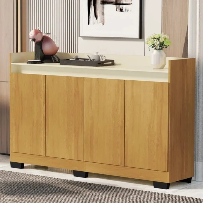 Buffet 4 Portas Real Mel/Pérola – MÓVEIS PRIMUS