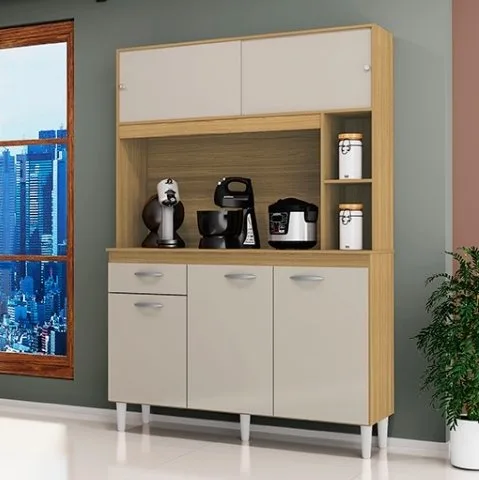 Kit Cozinha Duda 1,20 Damasco/Off White – POQUEMA