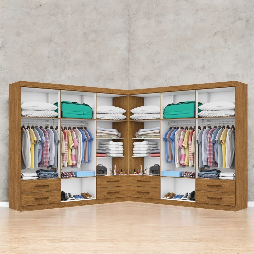 Closet Hércules 1,77 m x 1, 77 m Cinamomo – CARIOCA MÓVEIS