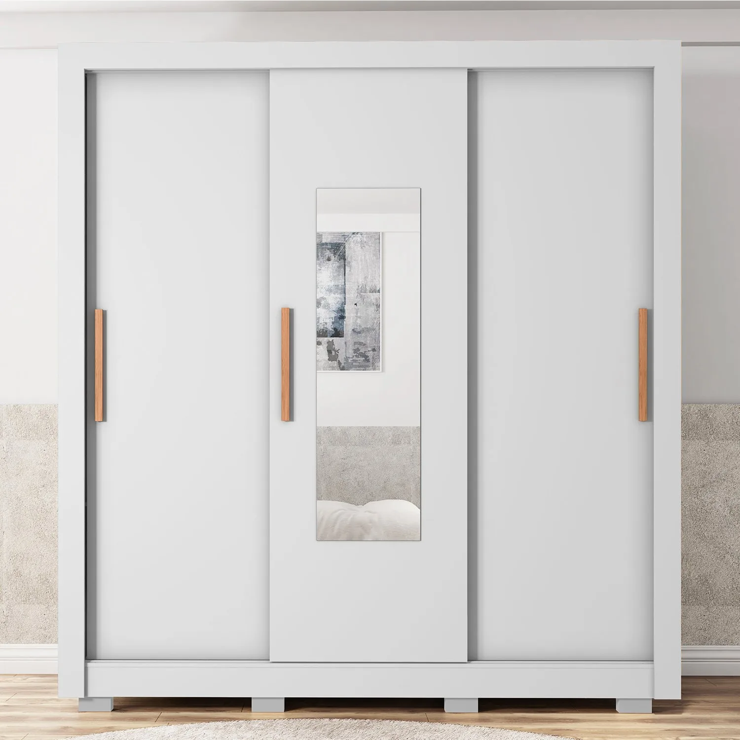 Guarda-Roupa 3 Portas Chile 1,914 m Branco – CAEMMUN MOVELARIA